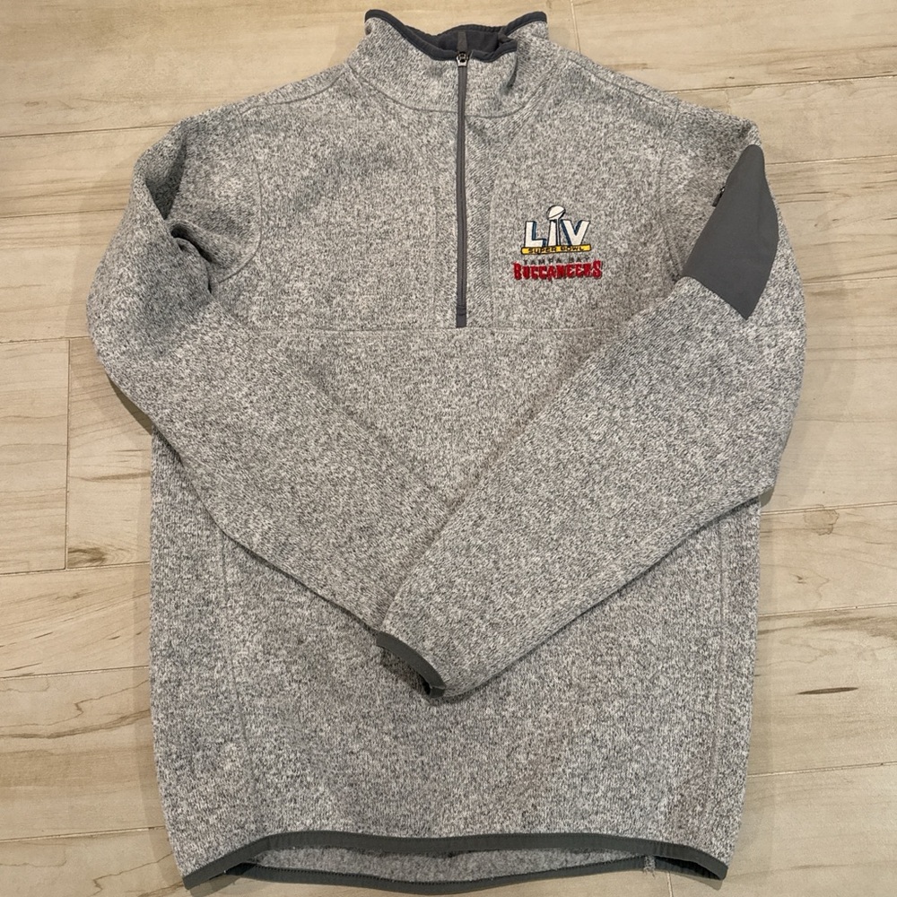 Antigua Heather Gray Quarter-Zip Sweatshirt